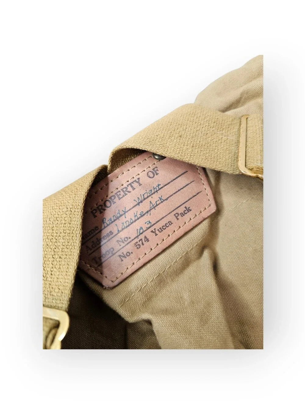 Vintage Boy Scouts of America Yucca Pack Canvas Backpack Rucksack Leather Straps